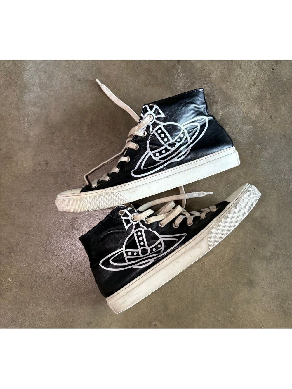Vivienne Westwood Men Sz 9.5 Leather High-Top Sneakers